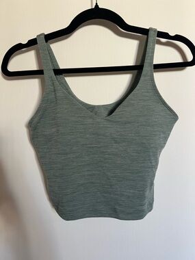 lululemon athletica Heathered Sage Green Tank Sports Bra
